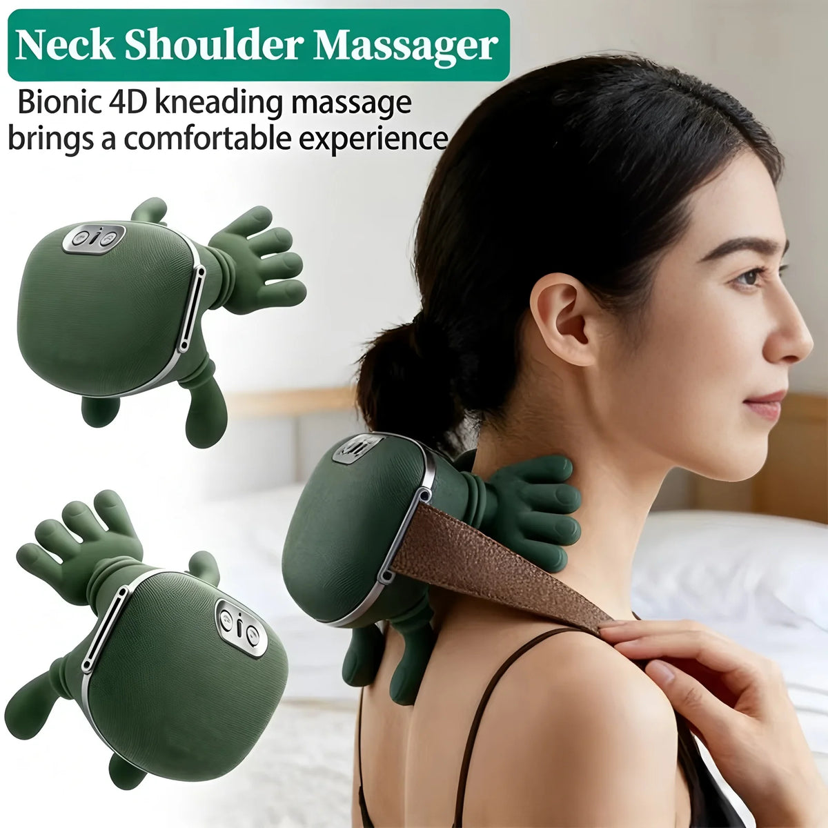 2026Portable Smart Neck & Shoulder Massager - USB Rechargeable, Lithium Battery, Ideal Gift for Men & Women