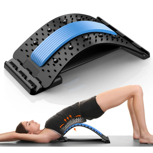 Back Stretcher for Back Pain Relief Multi-Level Back Cracker Board, Lower and Upper Back Support for Herniated Disc Fitness Yoga