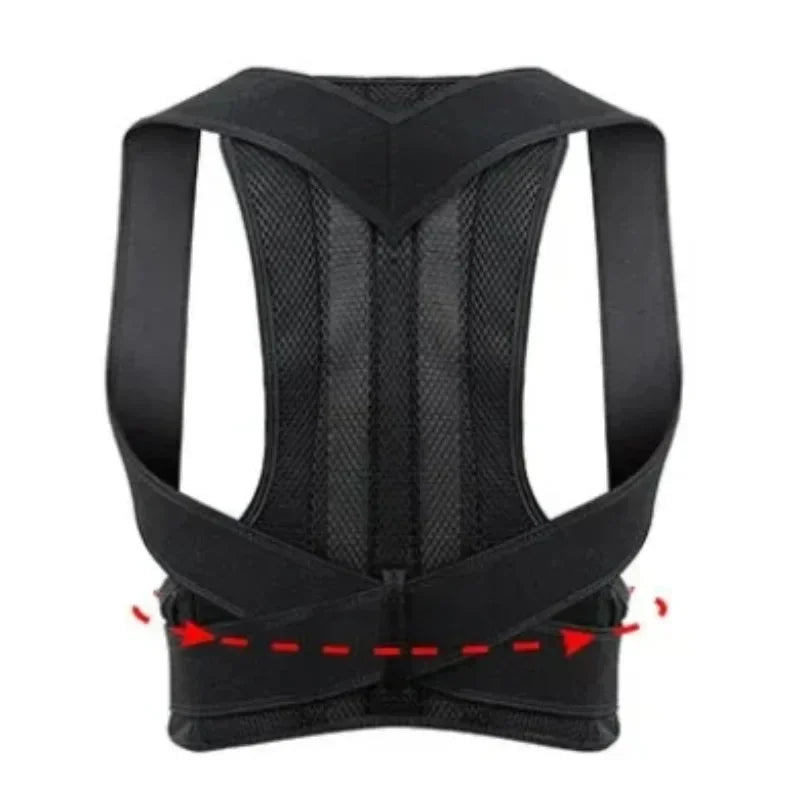 Adjustable Back Straightener Support Belt, Breathable Posture Corrector Reduce Slouch Pain for Office Sports Daily Use